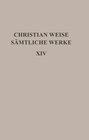 Buchcover Christian Weise: Sämtliche Werke / Schauspiele I