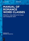 Buchcover Manual of Romance Word Classes