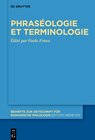 Buchcover Phraséologie et terminologie