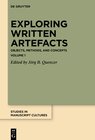 Buchcover Exploring Written Artefacts