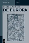 Buchcover Enea Silvio Piccolomini: De Europa