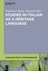 Buchcover Studies in Italian as a Heritage Language