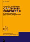 Buchcover Orationes funebres II