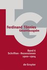 Buchcover Ferdinand Tönnies: Gesamtausgabe (TG) / 1900–1904