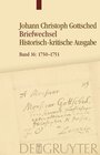 Buchcover Johann Christoph Gottsched: Johann Christoph und Luise Adelgunde... / Juni 1750 − März 1751