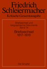 Buchcover Briefwechsel 1817-1818