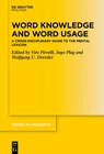 Buchcover Word Knowledge and Word Usage
