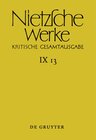 Buchcover Friedrich Nietzsche: Nietzsche Werke. Abteilung 9: Der handschriftliche... / Aufzeichnungen aus den Archivmappen Mp XVII