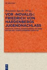Buchcover Vor 'Novalis' – Friedrich von Hardenbergs Jugendnachlass
