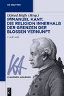 Buchcover Immanuel Kant: Die Religion innerhalb der Grenzen der bloßen Vernunft