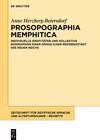 Buchcover Prosopographia Memphitica