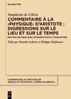 Buchcover Commentaire à la ›Physique‹ d’Aristote : Digressions sur le lieu et sur le temps