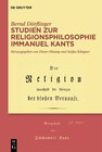 Buchcover Studien zur Religionsphilosophie Immanuel Kants