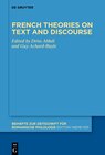 Buchcover French theories on text and discourse