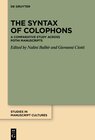 Buchcover The Syntax of Colophons