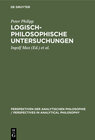 Buchcover Logisch-philosophische Untersuchungen