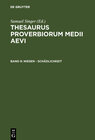 Buchcover Thesaurus proverbiorum medii aevi / niesen - Schädlichkeit
