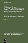 Buchcover Philipp von Zesen: Sämtliche Werke. Heidnische Gottheiten / Die Heidnischen Gottheiten. Zweiter Teil