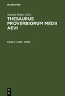 Buchcover Thesaurus proverbiorum medii aevi / Linke - Niere