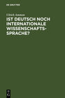 Buchcover Ist Deutsch noch internationale Wissenschaftssprache?