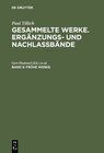 Buchcover Paul Tillich: Gesammelte Werke. Ergänzungs- und Nachlaßbände / Frühe Werke