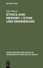 Buchcover Ethics and Memory / Ethik und Erinnerung