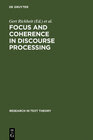 Buchcover Focus and Coherence in Discourse Processing