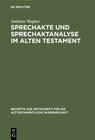 Buchcover Sprechakte und Sprechaktanalyse im Alten Testament
