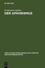 Buchcover Der Aphorismus