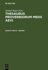 Buchcover Thesaurus proverbiorum medii aevi / heilig - Kerker