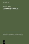 Buchcover A-bar Syntax
