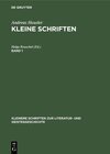 Buchcover Andreas Heusler: Kleine Schriften / Andreas Heusler: Kleine Schriften. Band 1