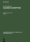 Buchcover Andreas Heusler: Kleine Schriften / Andreas Heusler: Kleine Schriften. Band 2
