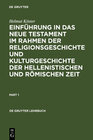 Buchcover Einführung in das Neue Testament im Rahmen der Religionsgeschichte und Kulturgeschichte der hellenistischen und römische