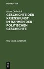 Buchcover Hans Delbrück: Geschichte der Kriegskunst im Rahmen der politischen Geschichte / Das Altertum