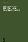 Buchcover Sprech- und Gesprächsstile