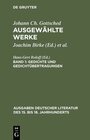 Buchcover Johann Ch. Gottsched: Ausgewählte Werke / Gedichte und Gedichtübertragungen