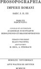 Buchcover Prosopographia Imperii Romani Saec I, II, III. / (Q - R)