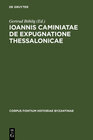 Buchcover Ioannis Caminiatae de expugnatione Thessalonicae