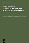 Buchcover Johann H. Pestalozzi: Sämtliche Werke. Kritische Ausgabe / Schriften aus der Zeit von 1799–1801