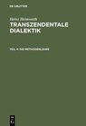 Buchcover Heinz Heimsoeth: Transzendentale Dialektik / Die Methodenlehre