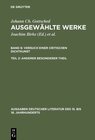 Buchcover Johann Ch. Gottsched: Ausgewählte Werke. Versuch einer Critischen Dichtkunst / Versuch einer Critischen Dichtkunst. Ande