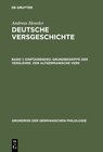Buchcover Andreas Heusler: Deutsche Versgeschichte / Einführendes: Grundbegriffe der Verslehre. Der altgermanische Vers