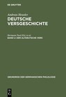 Buchcover Andreas Heusler: Deutsche Versgeschichte / Der altdeutsche Vers