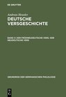 Buchcover Andreas Heusler: Deutsche Versgeschichte / Der frühneudeutsche Vers. Der neudeutsche Vers