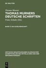 Buchcover Thomas Murner: Thomas Murners deutsche Schriften / Die Schelmenzunft