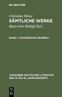 Buchcover Christian Weise: Sämtliche Werke / Historische Dramen I