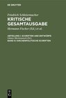 Buchcover Friedrich Schleiermacher: Kritische Gesamtausgabe. Schriften und Entwürfe / Kirchenpolitische Schriften