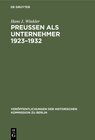 Buchcover Preußen als Unternehmer 1923–1932