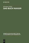 Buchcover Das Buch Nahum